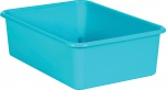 Teal Large Plastic Storage Bin 16" X 11" X 5"