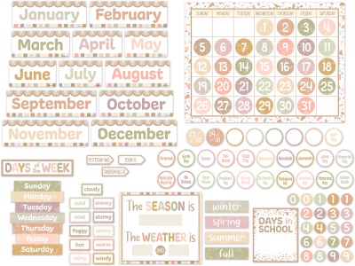 Terrazzo Tones Calendar Bulletin Board