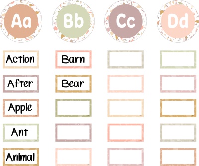 Terrazzo Tones Word Wall Bulletin Board