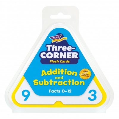 Three-Corner Flash Cards, Addition and Subtraction