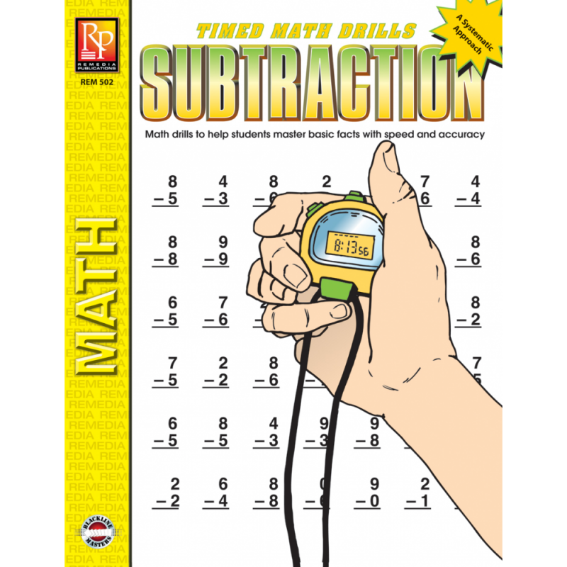 Timed Math Drills, Subtraction – Remedia Publications Grades 3–6