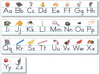 Traditional Manuscript Alphabet Line