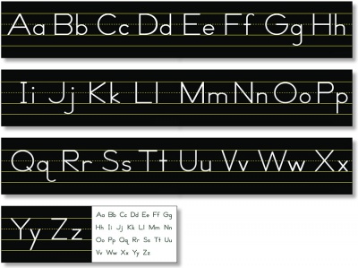 Traditional Manuscript Alphabet Line, Black