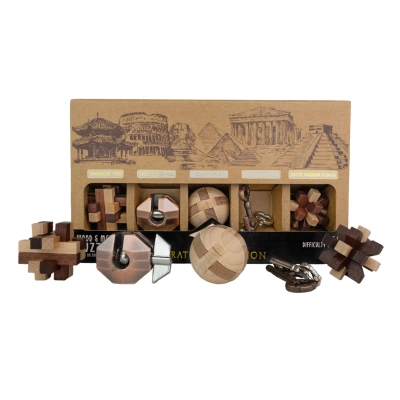 True Genius Curated Collection 5pc Mini-Puzzle Gift Set