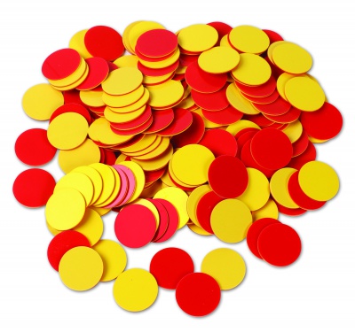 Two-Color Counters, Red/Yellow, Set of 200