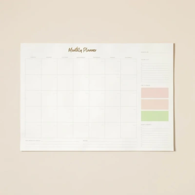 Undated Desktop Calendar Artist Touch