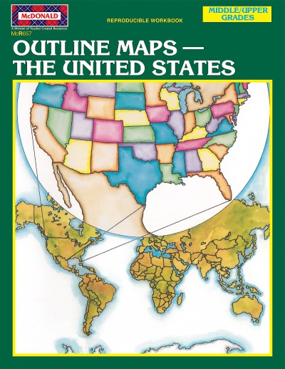 The United States Outline Maps Reproducible Book