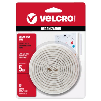 Velcro Sticky Back Tape White 5'