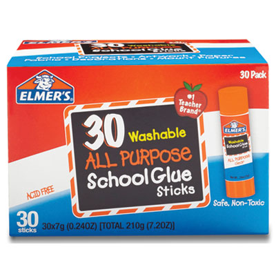 Washable School Glue Stick.24 Clear 30 Box