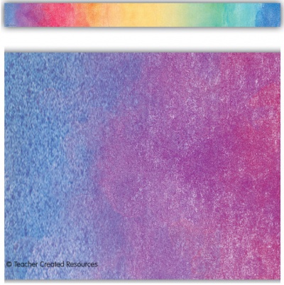 Watercolor Straight Border Trim