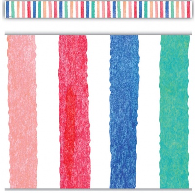 Watercolor Stripes Border Trim