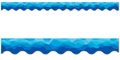 Waves Of Blue, Wavy Border EZ Border 48'