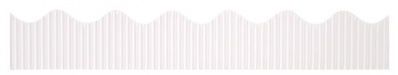 White Corrugated Scalloped Border 2 1/4 x 50'