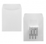 White Library Book Pockets Peel & Stick, Pack of 30