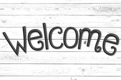 White Shiplap Welcome Mat
