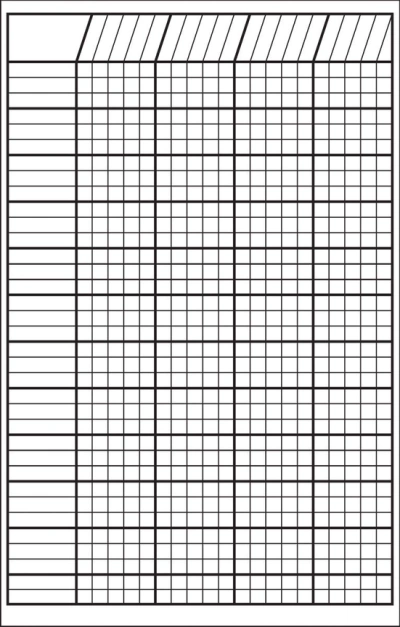 White Small Vertical Incentive Chart