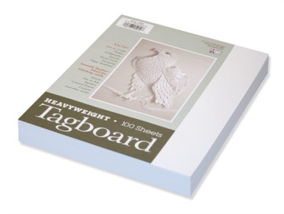 White Tag Board 9 x 12 100 Sheets, Heavy Weight