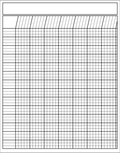 White Vertical Incentive Chart 28 x 22