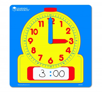 Write-On/Wipe-Off Demonstration Clock