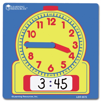 Write-On/Wipe-Off Student Clocks, Set of 10