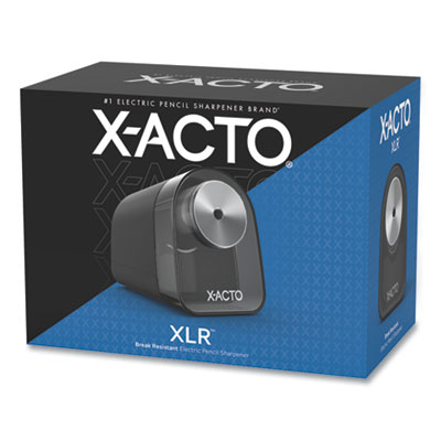 X-ACTOOffice Electric Pencil Sharpener, AC-Powered, 3.5 x 5.5 x 4.5, Black/Silv