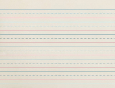 Zaner-Bloser Broken Midline Paper, White, 10-1/2 x 8, 3/4 Rule,