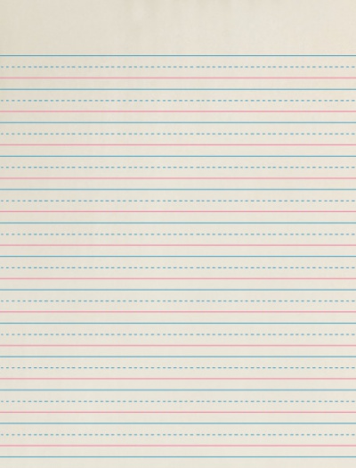 Zaner-Bloser Broken Midline Paper, White, 8 x 10-1/2, 1/2 Short